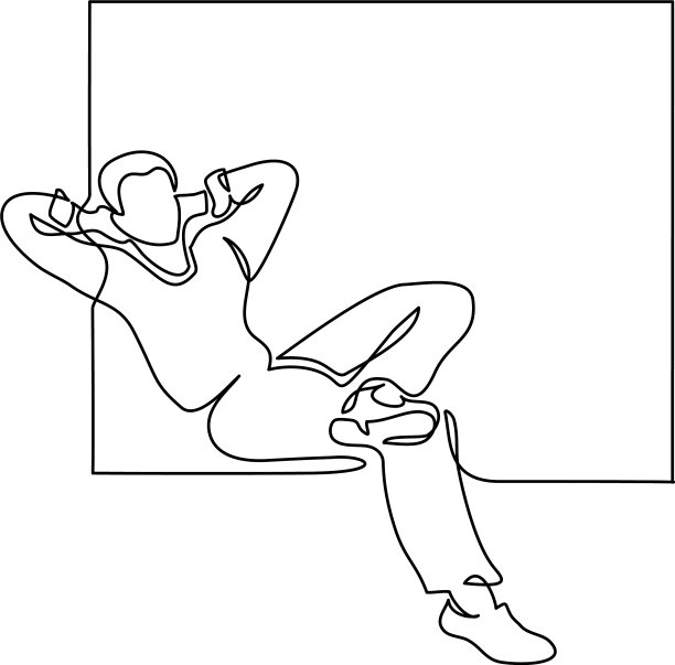 年轻人放松，坐在窗边图片下载