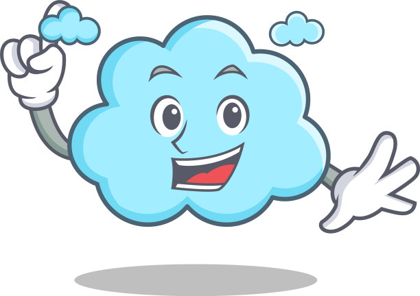 手指可爱的云人物卡通图片下载
