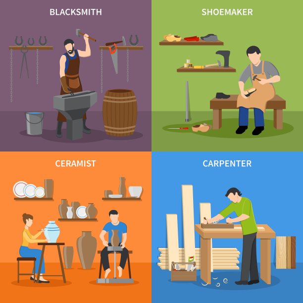 工匠平面2x2图标集图片下载