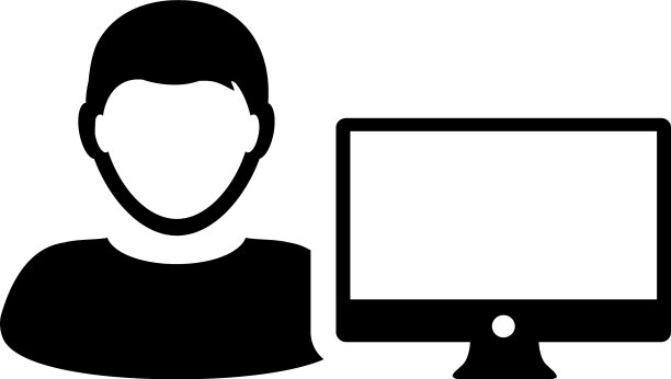 电脑图标男性用户用电脑图片下载