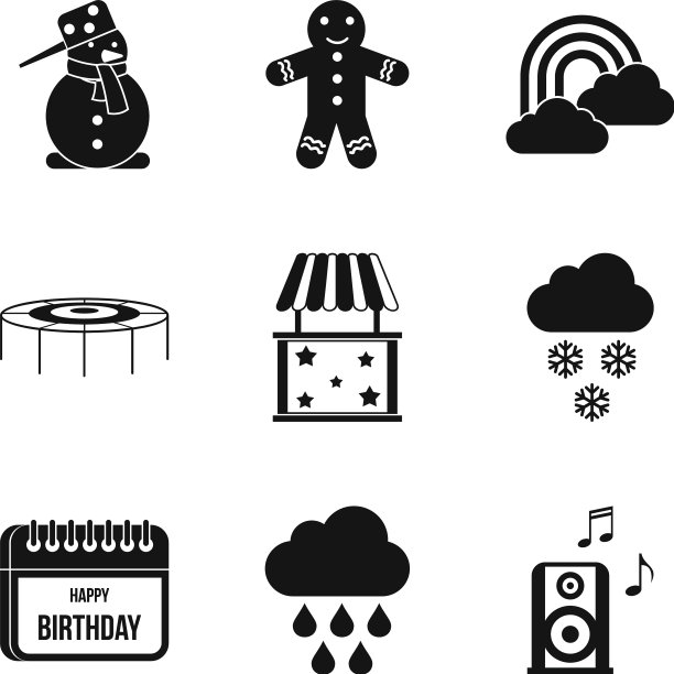 早期儿童图标设置简单的风格图片下载