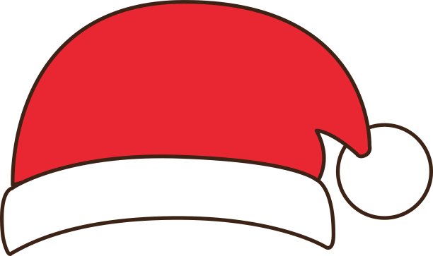圣诞快乐设计的圣诞老人帽子图片下载