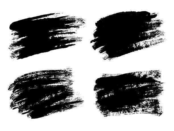 黑漆笔墨笔触或笔触线条图片下载