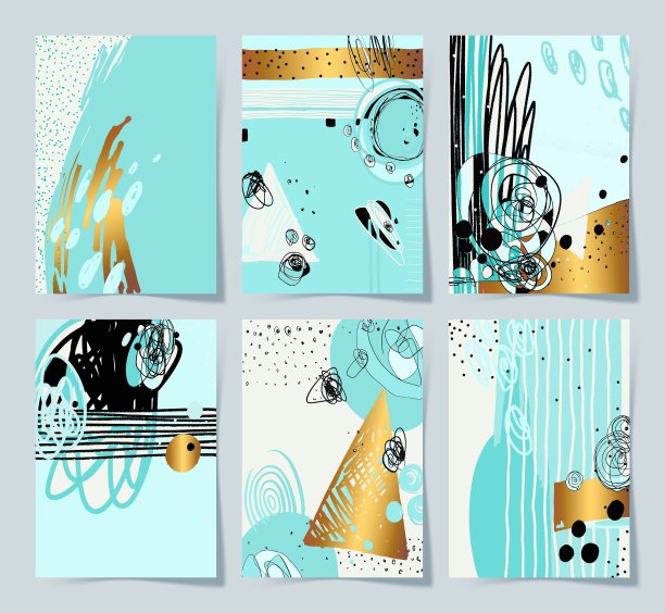 现代抽象数字绘画A4格式图片下载