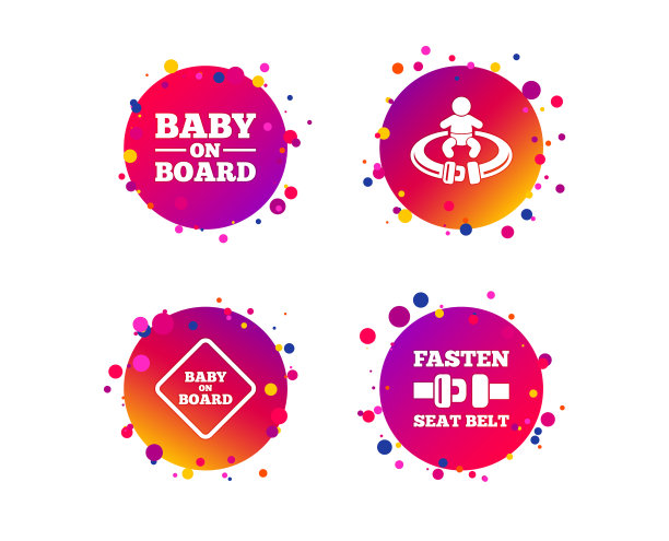 婴儿在船上图标婴儿警告标志图片下载