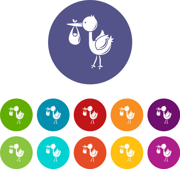 鹳子图标设置颜色图片下载