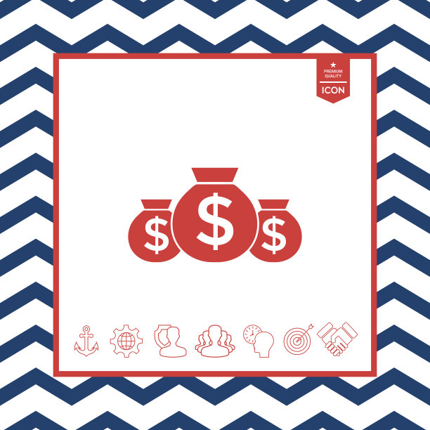 钱袋的图标与美元的象征图片下载