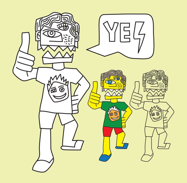 竖大拇指的男孩图片下载