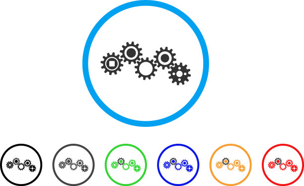 齿轮机构圆角图标图片下载