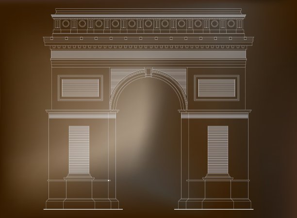 凯旋门——法国巴黎凯旋门图片下载