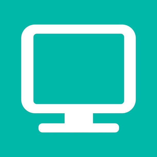 监视器图标隔离在背面图片下载