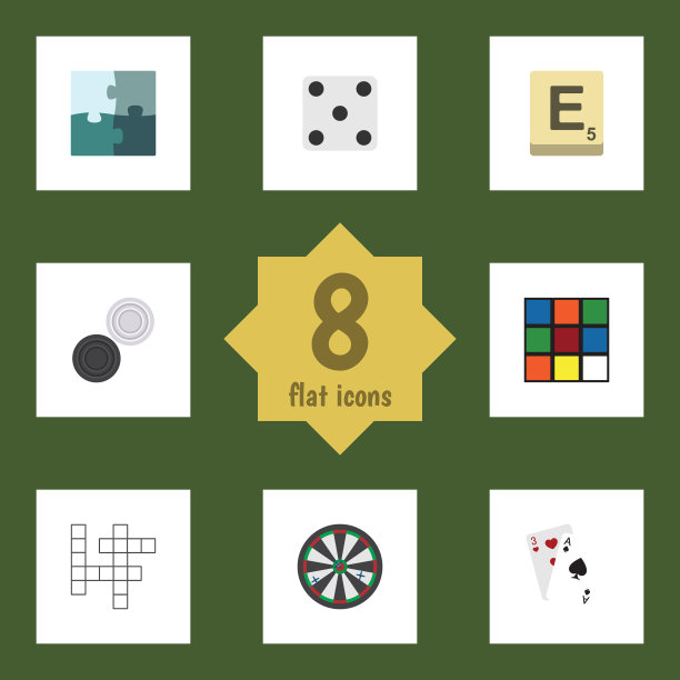 平面图标玩一套方块五子棋麻将图片下载