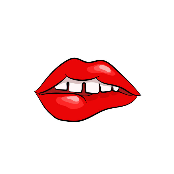 女孩张大嘴巴，红唇咬女人图片下载