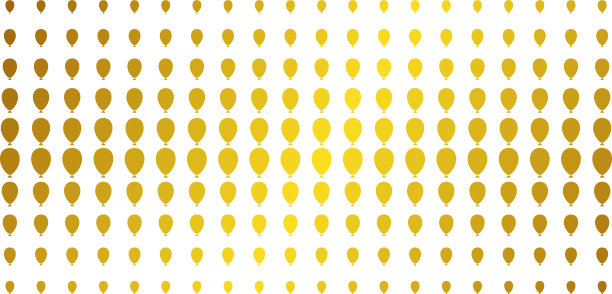 庆祝气球金色半色调图案图片下载