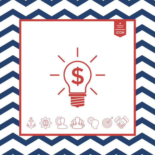 灯泡以美元符号经营理念图片下载