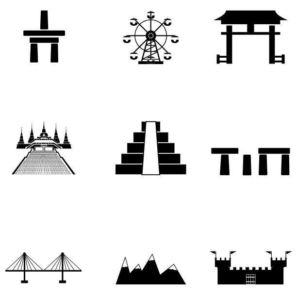 世界地标图标合集图片下载