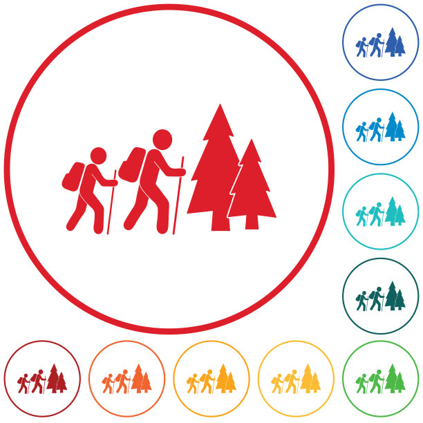 徒步旅行图标图片下载