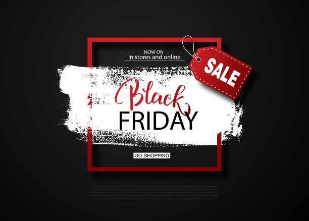 黑色星期五销售背景与框架和刷子图片下载