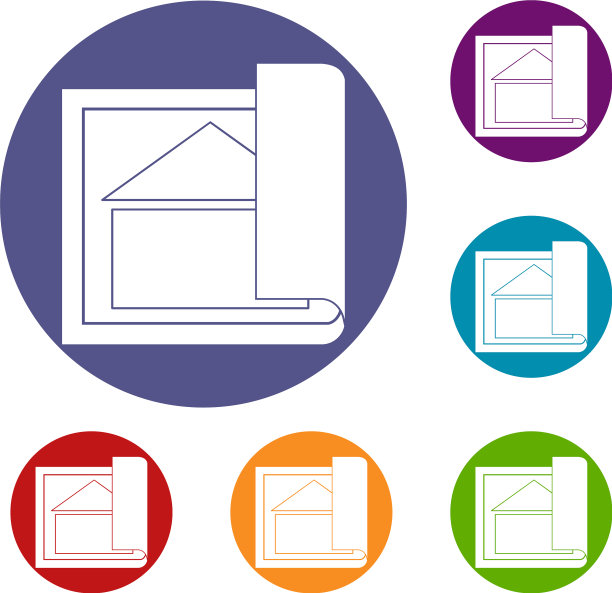 建筑平面图图标集图片下载