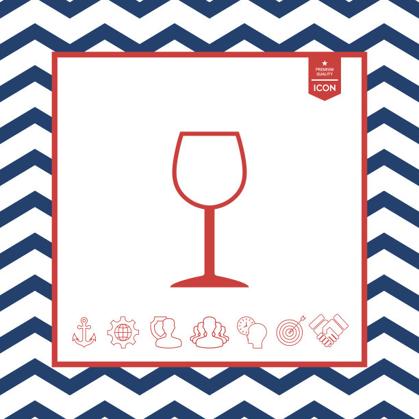 葡萄酒杯符号图标图片下载