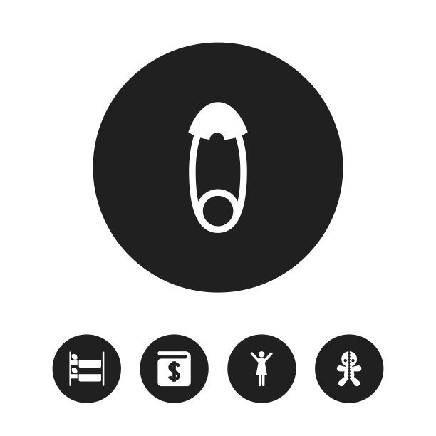 一组5可编辑的家庭图标包括符号图片下载