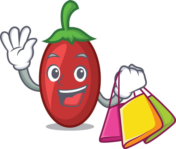 购物枸杞的卡通人物图片下载