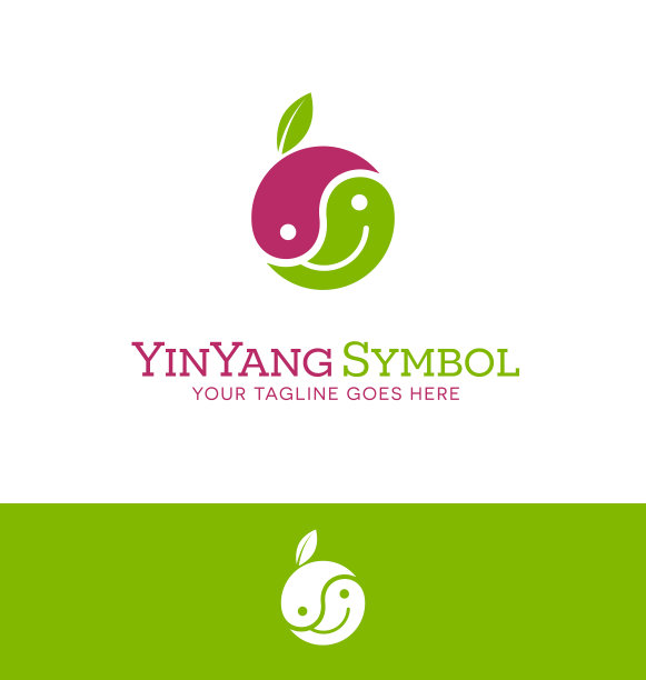 笑脸阴阳果标志图片下载