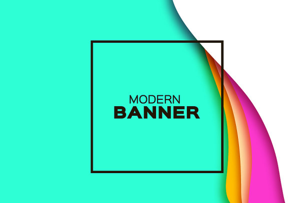 3d抽象背景与剪纸形状图片下载