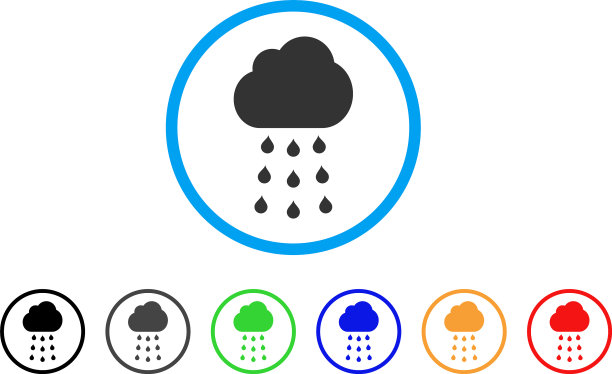 雨云圆形图标图片下载
