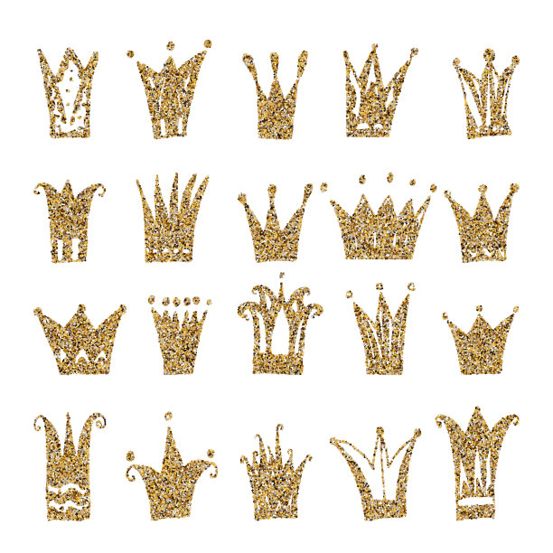 金色皇冠孤立在白色背景上图片下载