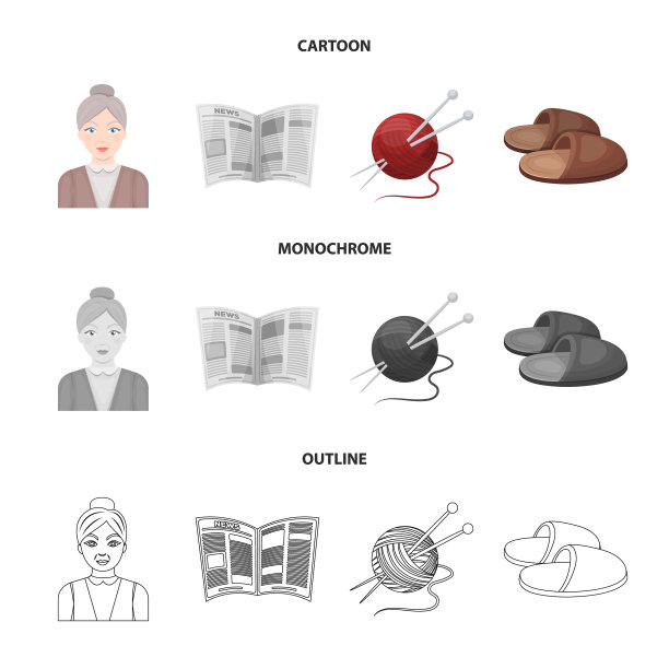 一位老妇人正在织报纸图片下载