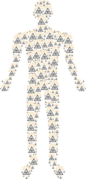 总控制眼睛金字塔形的人图片下载
