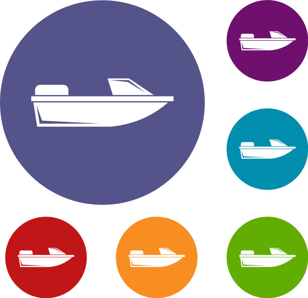 运动快艇图标集图片下载