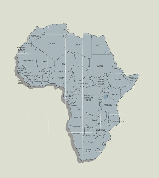 非洲大陆的原始地图图片下载