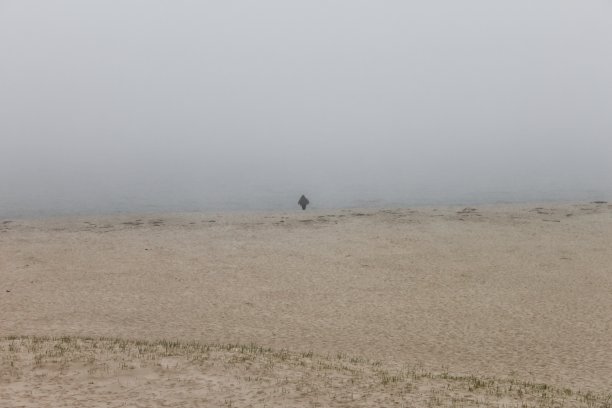 海滩上的孤独漫步图片下载
