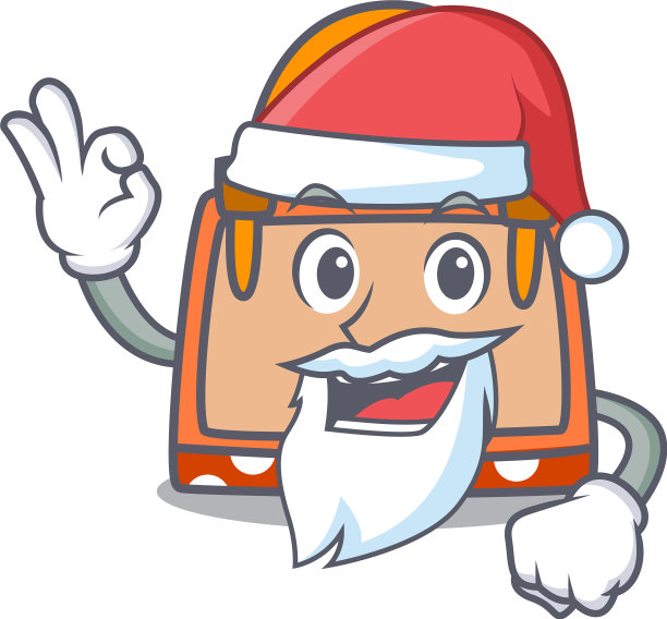 圣诞老人卡通手袋吉祥物图片下载