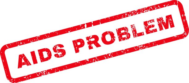 艾滋病问题文本橡皮图章图片下载