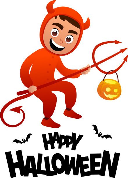 万圣节快乐卡通人物服装魔鬼图片下载