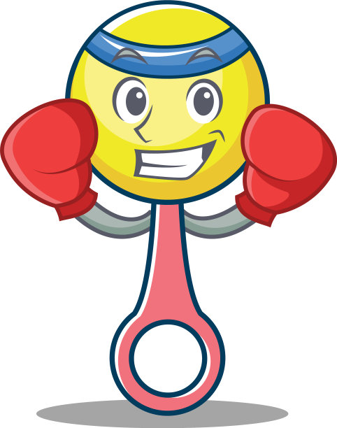 拳击拨浪鼓玩具卡通人物图片下载