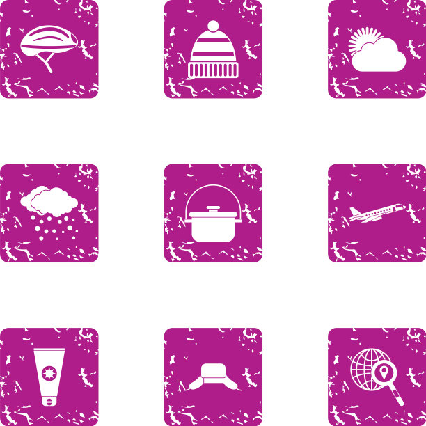 世界天气图标设置垃圾摇滚风格图片下载