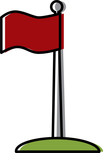 高尔夫国旗象征图片下载