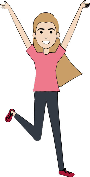 蹦蹦跳跳的女人头像图片下载