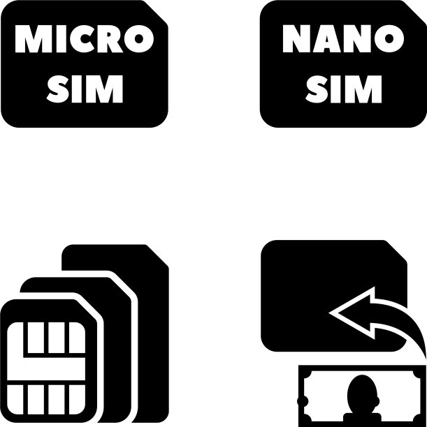 Sim卡简单相关图标图片下载