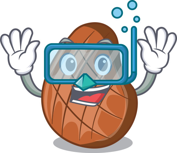 潜水人物烤牛排上切图片下载