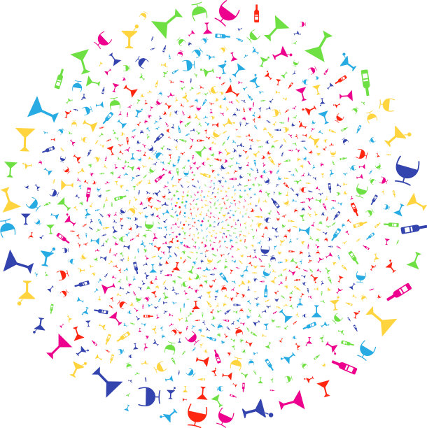 酒吧里的饮料爆发性聚集图片下载