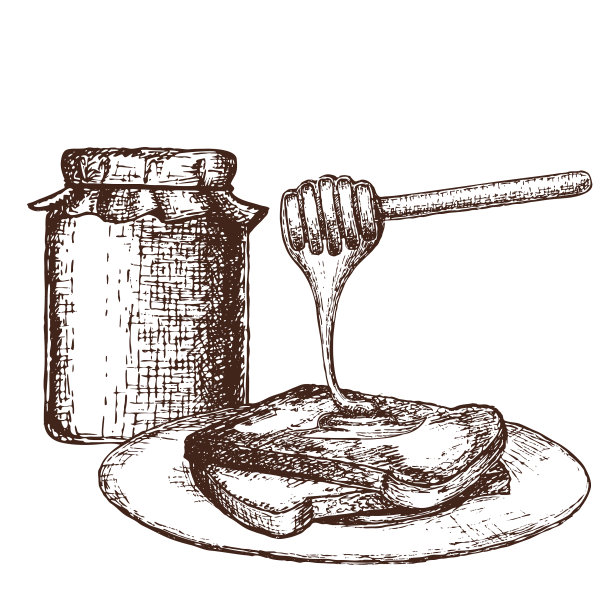 蜂蜜墨水草图图片下载