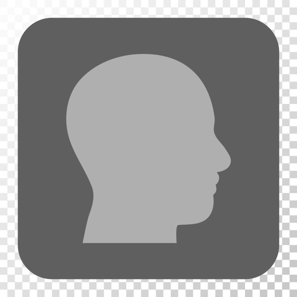 头部轮廓圆形方形按钮图片下载