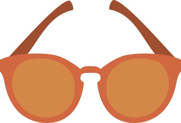 风格太阳镜孤立图标图片下载