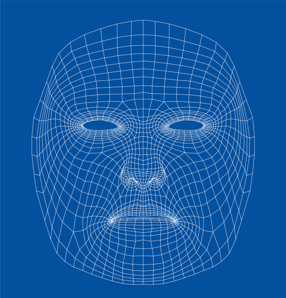 线框抽象人脸图片下载