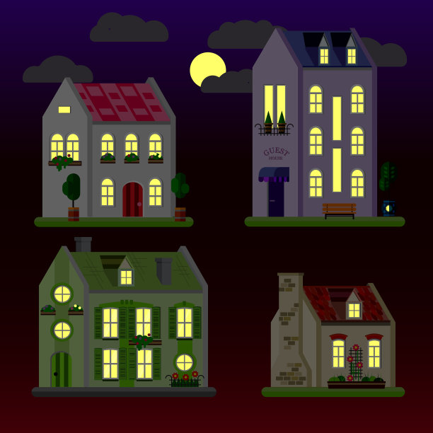 晚上的一套公寓图片下载